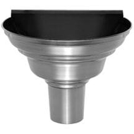 ZINC CUVETTE 1/2 RONDE DE FACE D 80 ZINC CUVETTE 1/2 RONDE DE FACE D 80